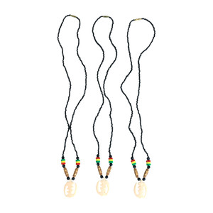 Set Of 3 Gye Nyame Rasta Bead Necklaces