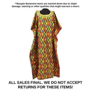 DAMAGED African Made Premium Kente Kaftan