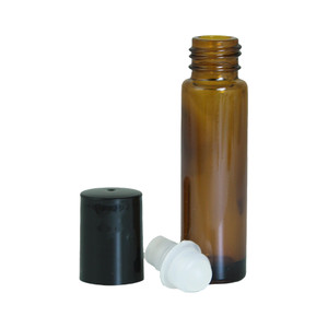 Amber ⅓ oz. Glass Roll-On Bottles - Set Of 12