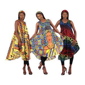 Buy Set of 3 Tribal Print Umbrella Dresses