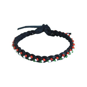 Set Of 12 Assorted Leather Kenyan Beaded Bracelets