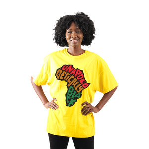 Yellow Unapologetically Black 'Africa' T-Shirt