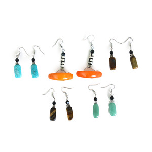 Set Of 5 stone earrings