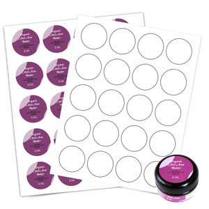 10 Sheets Circle Labels 1.75" Weatherproof Gloss Inkjet