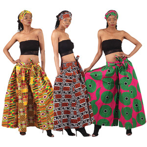 Set Of 3 Bold Ankara Print Palazzo Pants