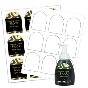 10 Sheets Arched Top Labels 2.25"x3" Weatherproof Gloss Inkjet