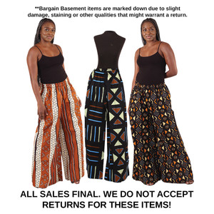 Bargain Set of 3 African Print Palazzo Pants - ASSORTED