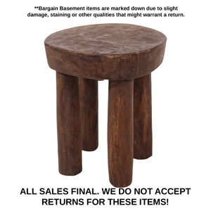 DAMAGED Senufo Stool: (Style A) #4