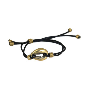 Brass Cowrie Shell Adjustable Bracelet