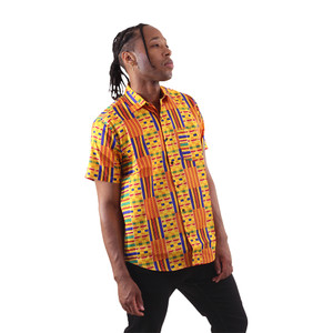 Buy Kente Short-Sleeve Button Down Shirt