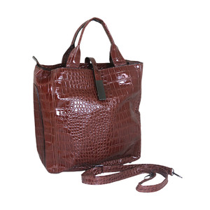 Brown Vegan Leather Luxury Tote Handbag