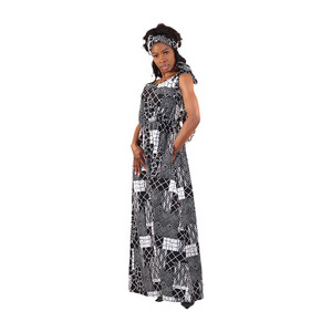 Buy One-shoulder Ankara Print Long Dress