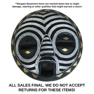 Buy DAMAGED African Round Beaded Mask