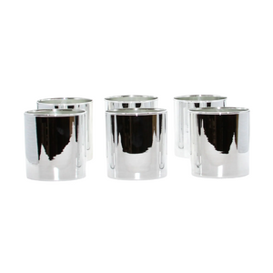 Set Of 6 Silver Tumbler Jars