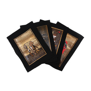 Set Of 4 Banana Leaf Paintings (8½x11)