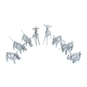 Set of 8 Wire Animal Sculptures - Small