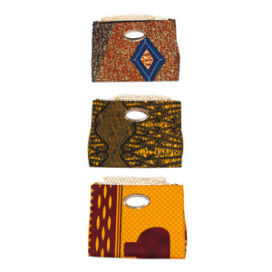 Set of 3 Ankara Print Handbags - ASSORTED