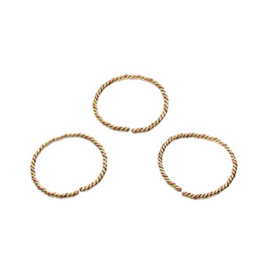 Set of 3 Kenyan Brass & Copper Twist Bracelets