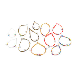 Set of 12 Maasai Beaded Anklets - ASSORTED