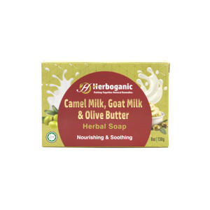 Herboganic:  Camel Milk, Goat Milk & Olive Butter Herbal Soap, 8 oz