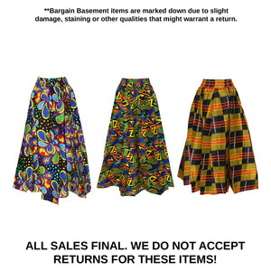 Bargain Set of 3 Ankara Print Long Skirts - ASSORTED