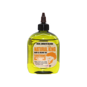 Natural King: Turmeric & Ginger Soothing Hair & Beard Oil (Rich Smooth Blend!) - 210 mL (7.1 oz)