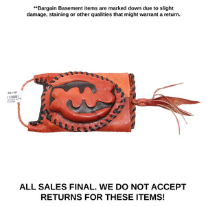 Damaged - Small Leather Gye Nyame Travel Bag