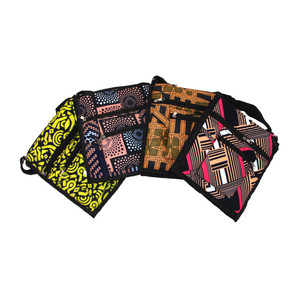Padded Kitenge Double-Sided Accessory Bag - ASSORTED