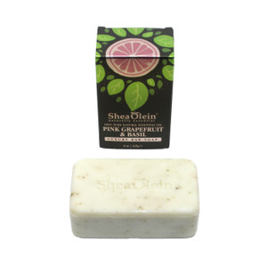 Shea Olein Luxury Bar Soap: Pink Grapefruit & Basil - 8 oz.