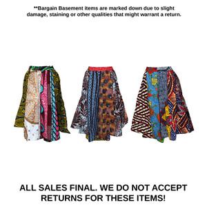 Bargain Set of 3 African Print Skirts - ASSORTED