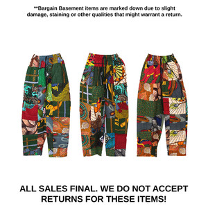 Bargain Set of 3 Patchwork Pants w/ Elastic Waist - ASSORTED