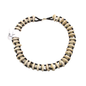 Uncut Cowrie Shell & Bead Choker