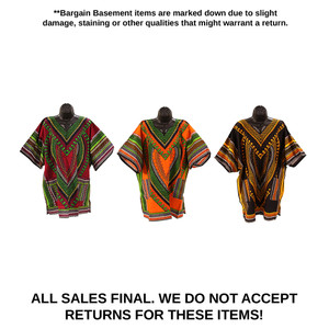 Bargain Set Of 3 Afrocentric Heart Dashikis