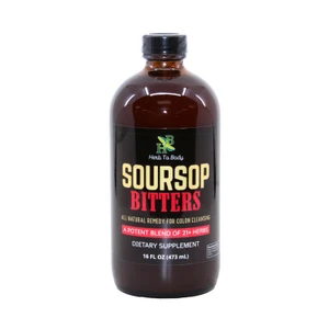 Herb To Body: Soursop Bitters (Herbal Tonic) - 16 oz