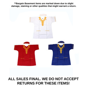Bargain Set of 3 Panther Gold Embroidered Dashiki & Kufi:  ASSORTED