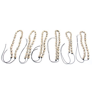 Set of 6 Kenyan Cowrie String Necklaces