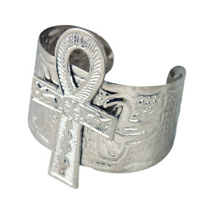 Ankh Cuff: Silver