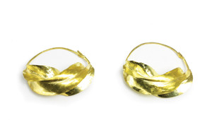 X-Large Fula Gold Earrings - 1¾"