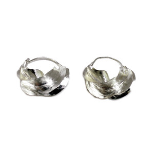 Medium Fula Silver Earrings - 1"