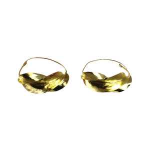 XL Over-Sized Fula Gold Earrings - 3"