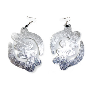 Buy Over-Sized Silver Earrings: Gye Nyame