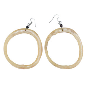 African Horn Hoop Earrings