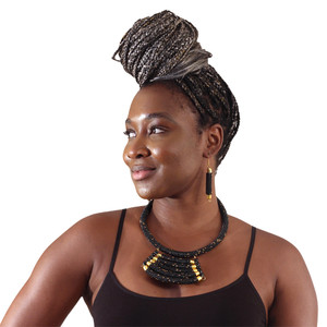 Maasai Empress Choker Set: Black
