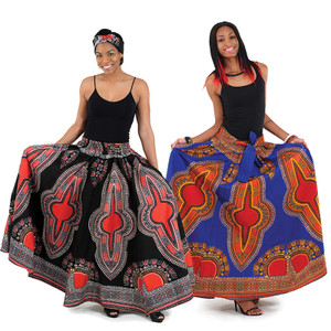 Traditional Print Maxi Skirt