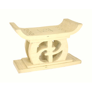 Ghanaian Gye Nyame Wooden Stool