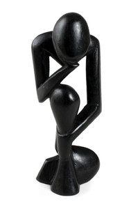 Senegal Thinker Statue - Black (7-8")