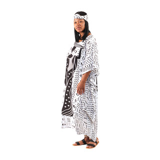 African Woman Mud Print Kaftan - Africa Imports