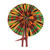 Orange/Green Kente Folding Fan