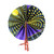 Black/Purple African Print Folding Fan