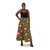 African Print Wrap Skirt - Green/Yellow
